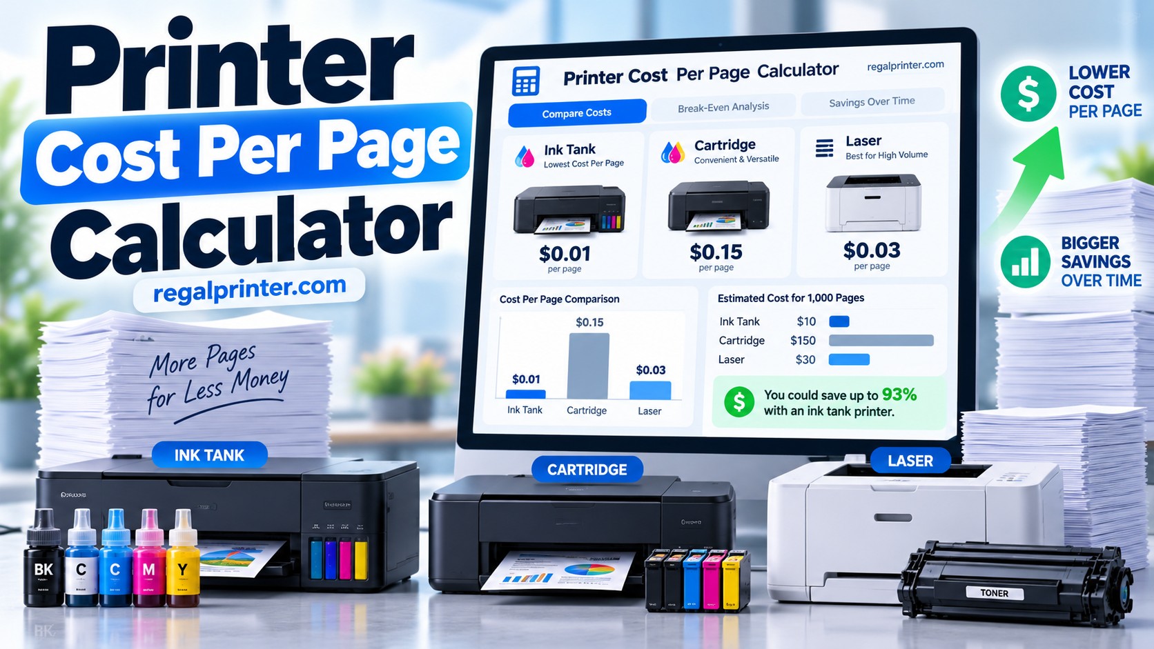 Printer Cost Per Page Calculator